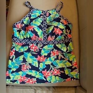 Floral Print Halter Swim Top Lands End